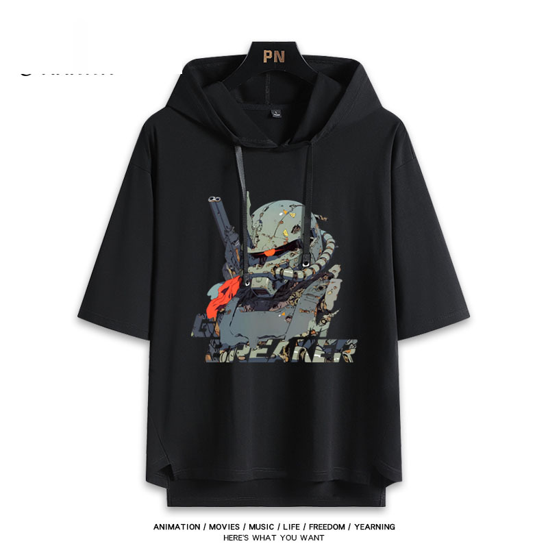 機動戰士鋼彈新款 親子情侶男女款連帽短袖T恤-ZUIHANG SHOP