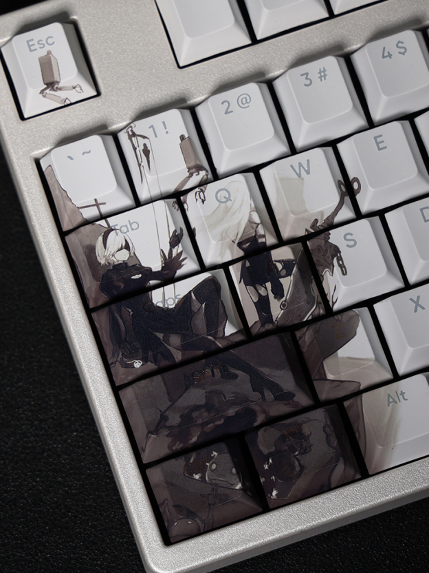 尼爾：自動人形透光RGB108鍵標準配列衛星軸鍵帽-GOODTOYSTUDIO