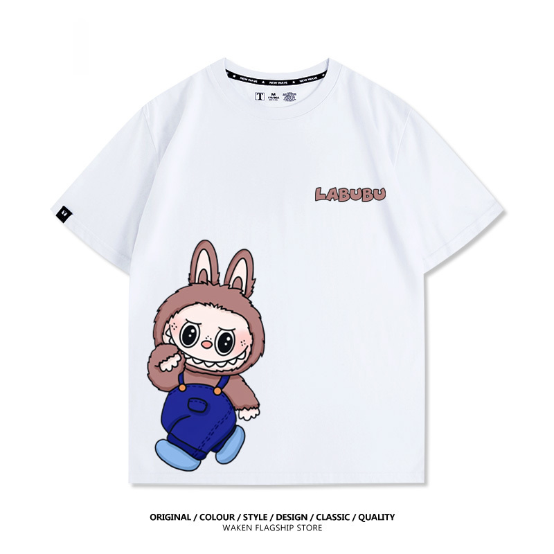 Labubu美式潮牌 印花T恤