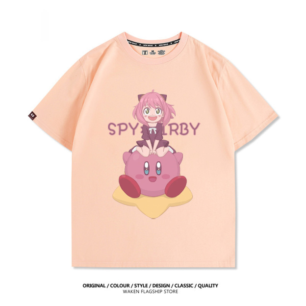 星之卡比X安妮亞 印花T恤-GOODTOYSTUDIO