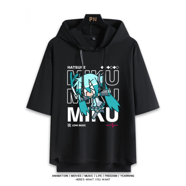 初音未來 連帽短袖T恤-GOODTOYSTUDIO