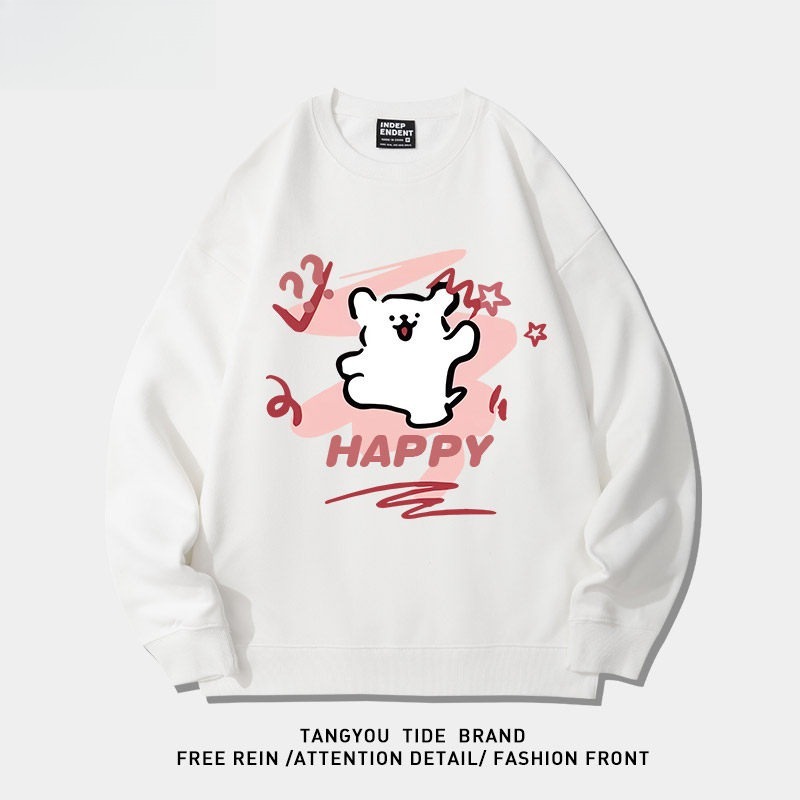 線條小狗 聯名衛衣2026秋冬新款親子情侶裝 圓領長袖/連帽衛衣