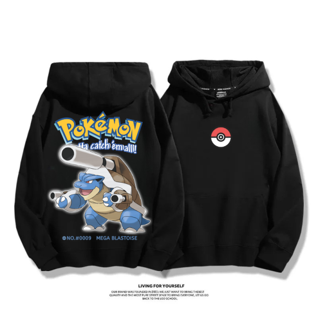 寶可夢 超級進化 2025秋冬新款 親子情侶男女連帽衛衣