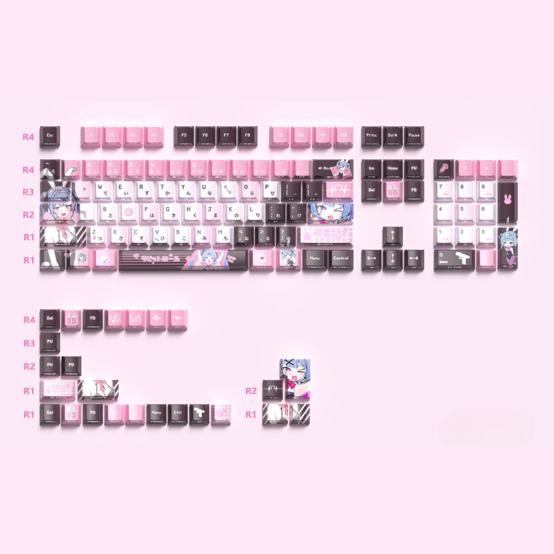 初音兔子洞 二次元側刻透光機械鍵盤