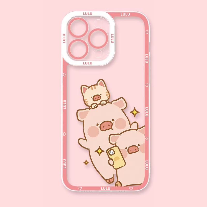 罐頭豬LuLu天使眼透明防摔軟殼