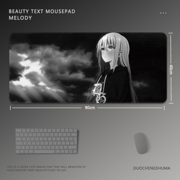 黑白動漫 主題桌墊 布質滑鼠墊-GOODTOYSTUDIO