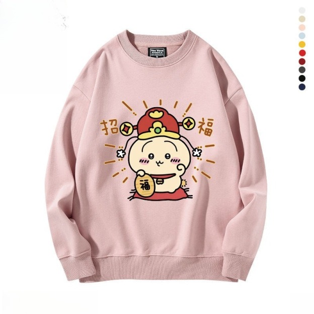 新年chiikawa 2026秋冬新款親子情侶裝 圓領長袖/連帽衛衣