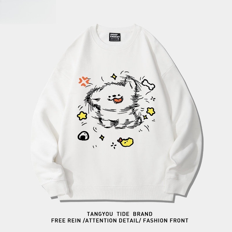 線條小狗 聯名衛衣2026秋冬新款親子情侶裝 圓領長袖/連帽衛衣