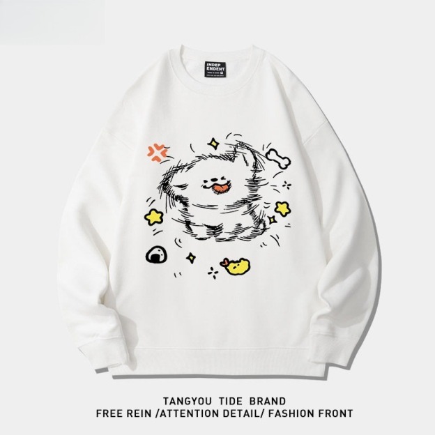 線條小狗 聯名衛衣2026秋冬新款親子情侶裝 圓領長袖/連帽衛衣