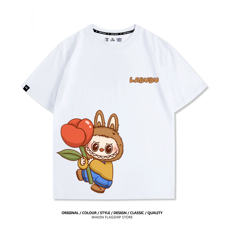 Labubu美式潮牌 印花T恤