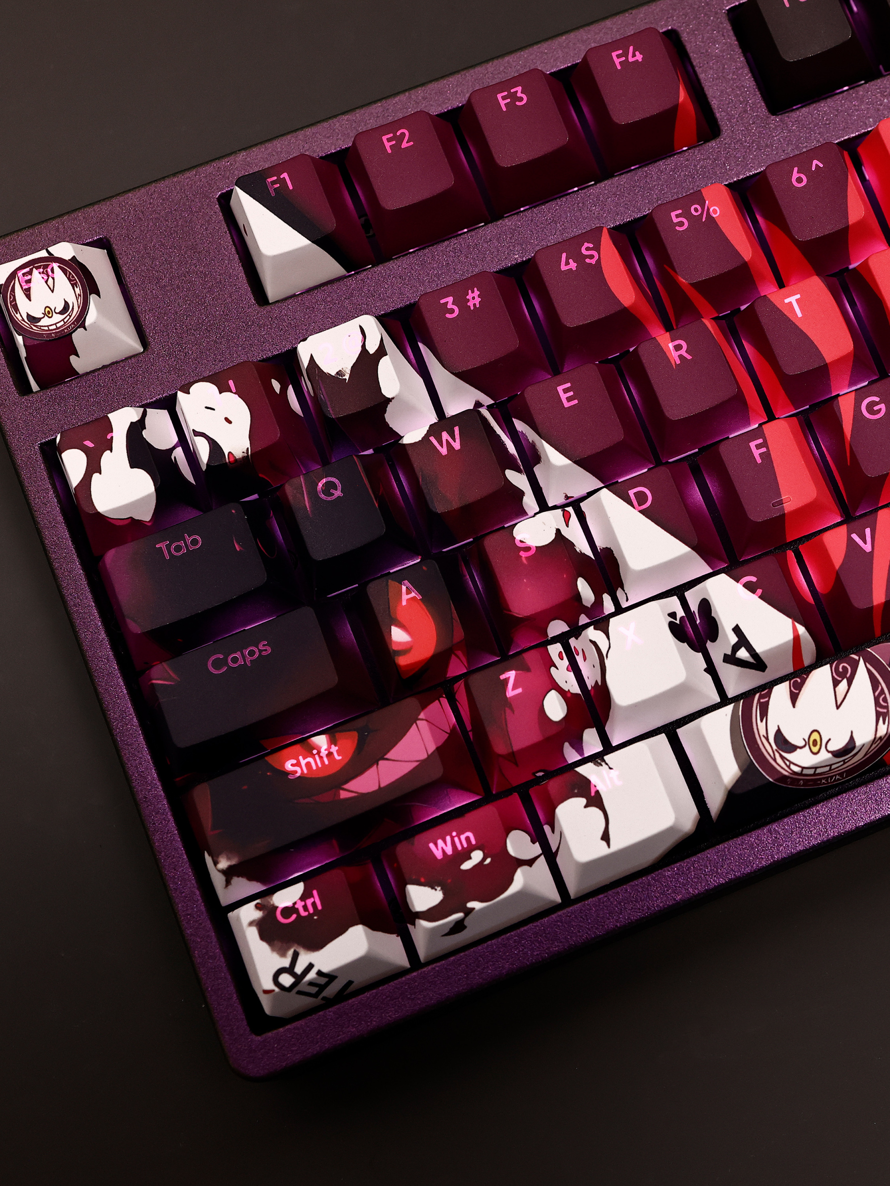 精靈寶可夢耿鬼透光RGB108鍵標準配列衛星軸鍵帽-GOODTOYSTUDIO