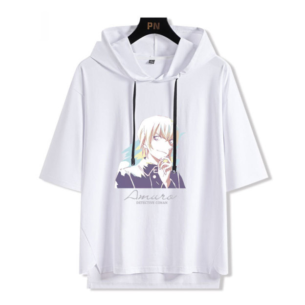 名偵探柯南 連帽短袖T恤-GOODTOYSTUDIO