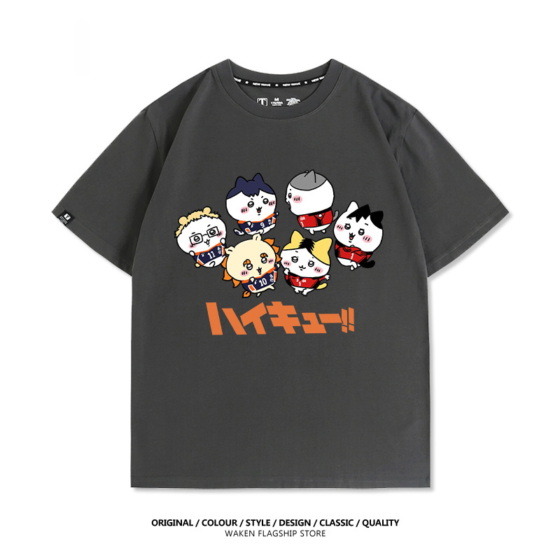 排球少年Xchiikawa 印花T恤-GOODTOYSTUDIO