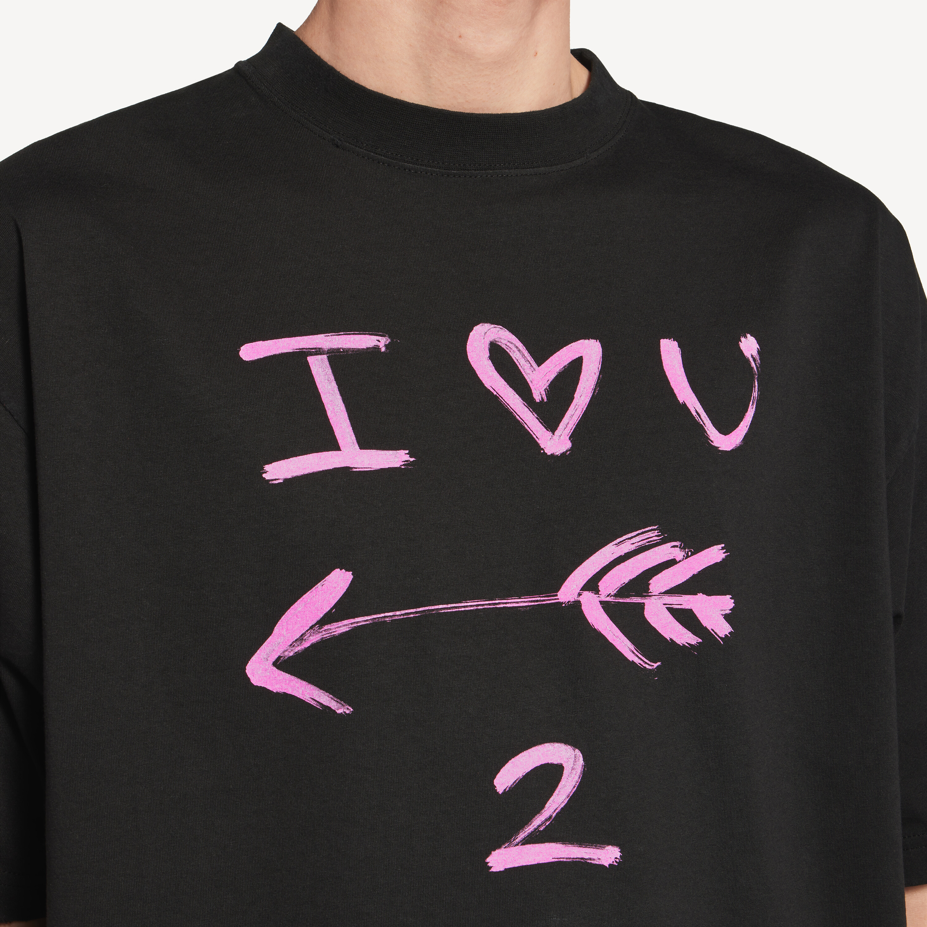 巴家七夕情人節 I<3 U 寬鬆版情侶短袖T恤