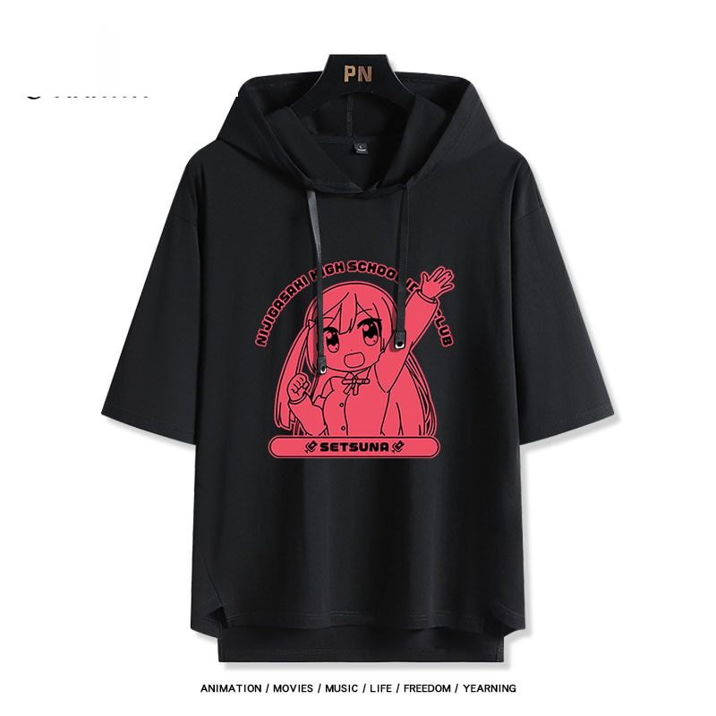 LoveLive 虹咲 虹四格動畫  連帽短袖T恤-GOODTOYSTUDIO