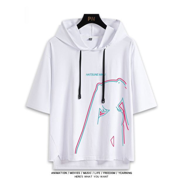 初音未來 連帽短袖T恤-GOODTOYSTUDIO