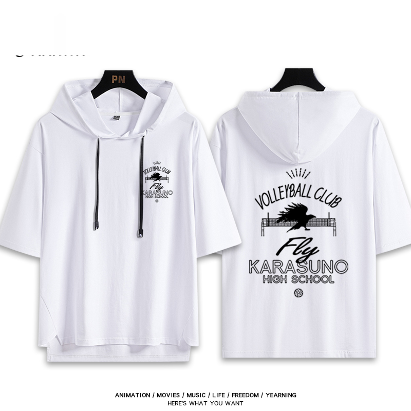 排球少年 烏野高校 連帽短袖T恤-ZUIHANG SHOP