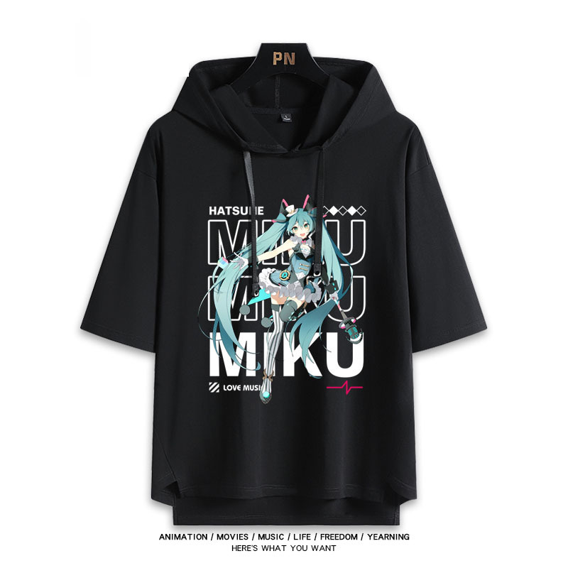 初音未來 連帽短袖T恤-GOODTOYSTUDIO