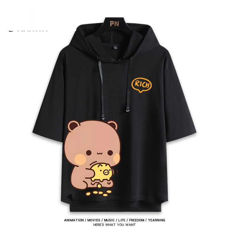 一二和布布 連帽短袖T恤-GOODTOYSTUDIO