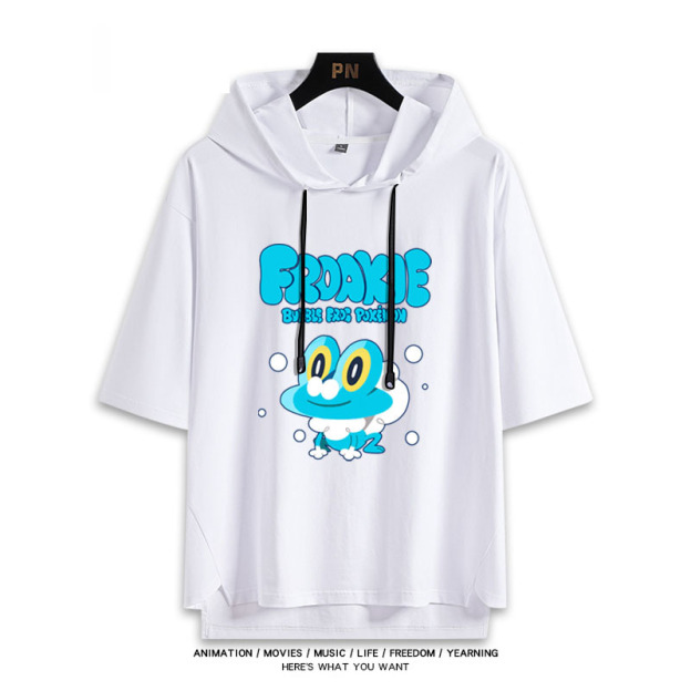 精靈寶可夢 甲賀忍蛙 連帽短袖T恤-GOODTOYSTUDIO