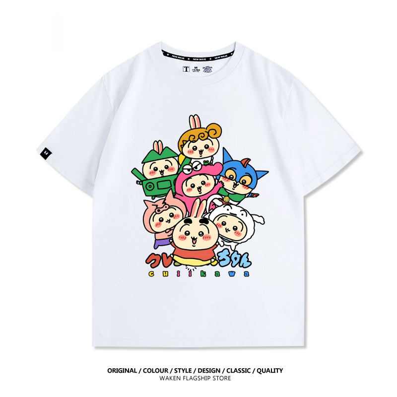 chiikawaX蠟筆小新 印花T恤-GOODTOYSTUDIO