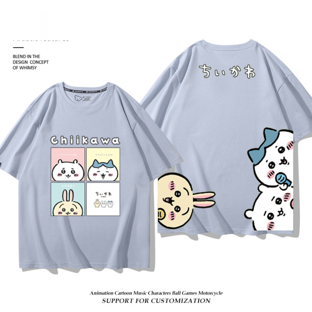 Chiikawa 2025親子情侶男女同款 印花短袖T恤-GOODTOYSTUDIO