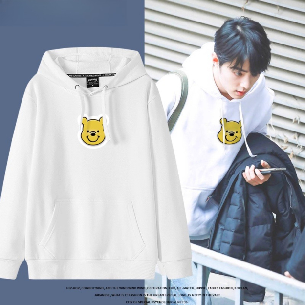 小熊維尼 聯名衛衣2025秋冬新款 親子情侶裝連帽衛衣