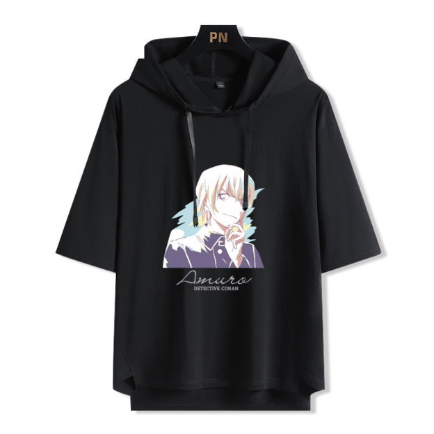 名偵探柯南 連帽短袖T恤-GOODTOYSTUDIO