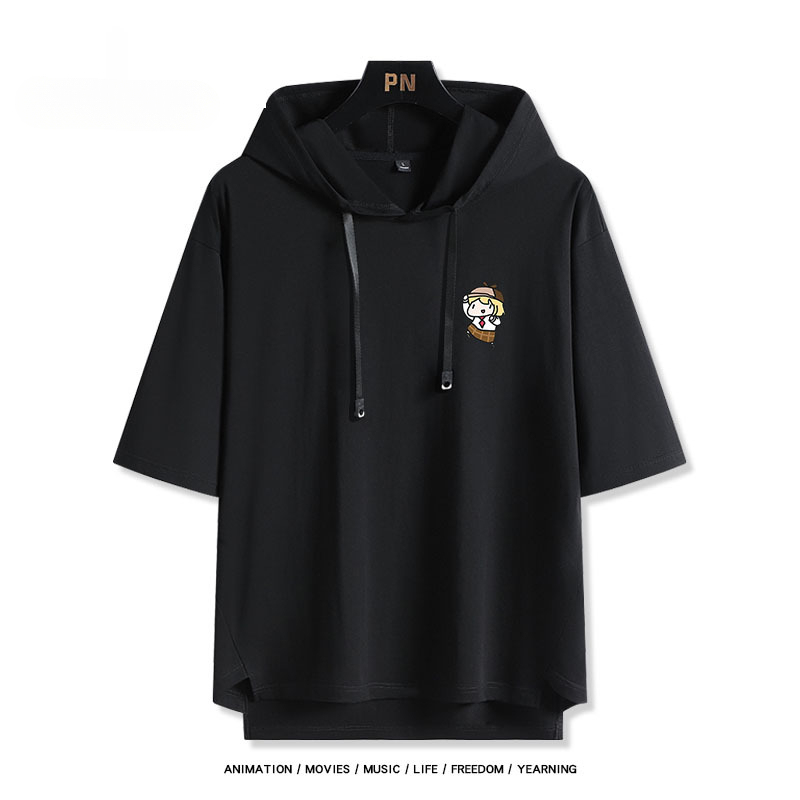 Vtuber HOLOLIVE 連帽短袖T恤 華生·艾米莉亞 ワトソン・アメリア Watson Amelia-GOODTOYSTUDIO