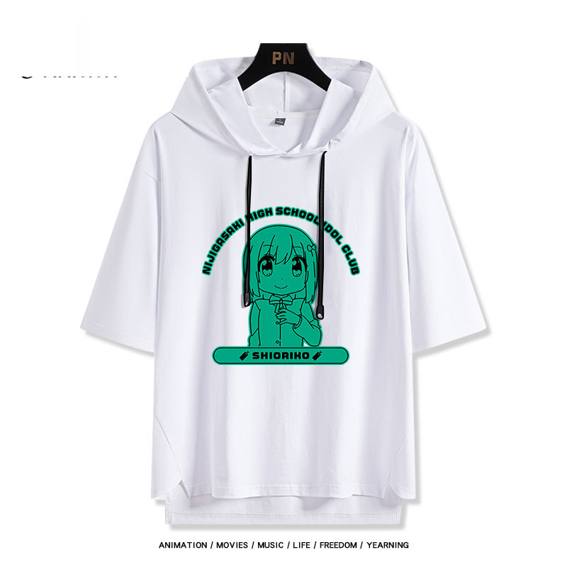 LoveLive 虹咲 虹四格動畫  連帽短袖T恤-GOODTOYSTUDIO