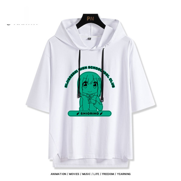 LoveLive 虹咲 虹四格動畫  連帽短袖T恤-GOODTOYSTUDIO