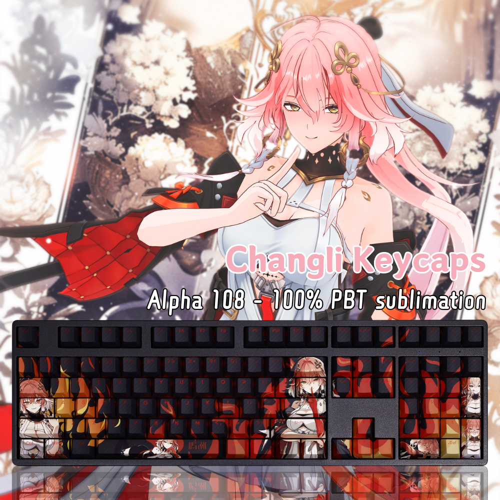 鳴潮長離透光RGB108鍵標準配列衛星軸鍵帽-GOODTOYSTUDIO