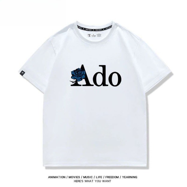 Ado歌手 2026親子情侶男女同款 印花短袖T恤