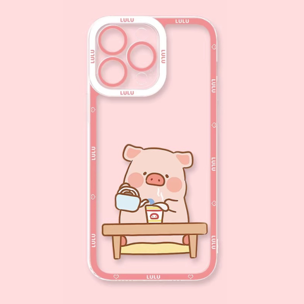 罐頭豬LuLu天使眼透明防摔軟殼