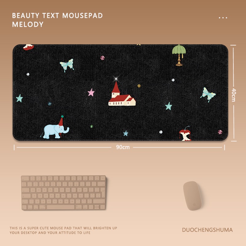 可愛卡通電競超大遊戲加厚防滑鼠標墊