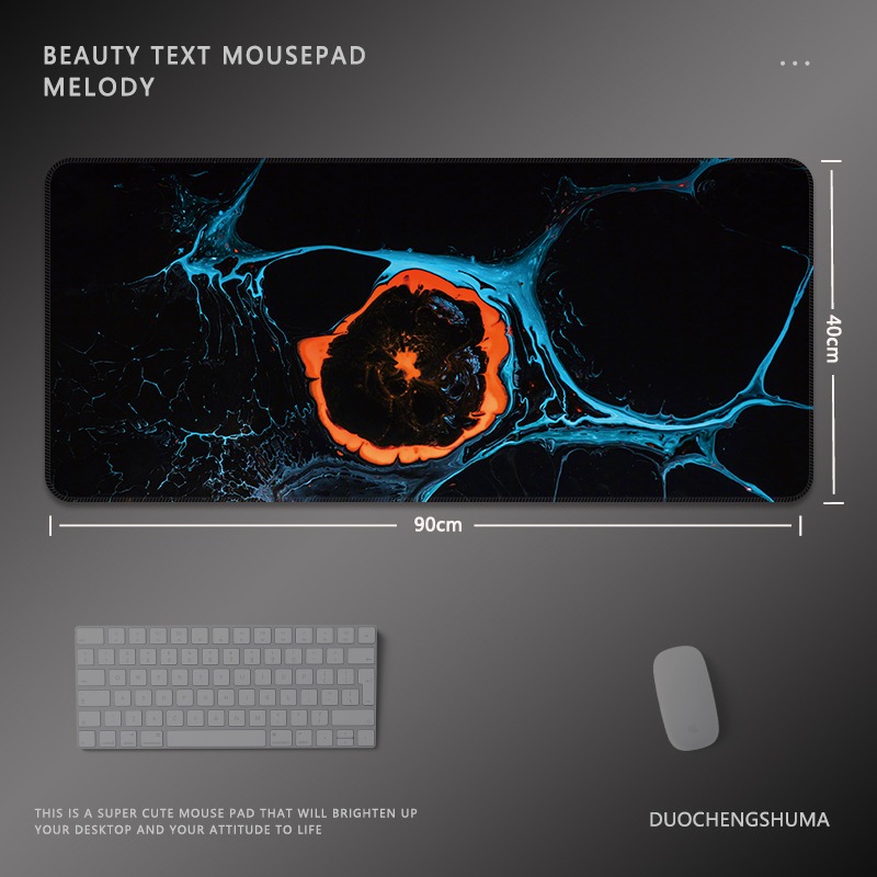 油畫暈染電競超大遊戲加厚防滑鼠標墊