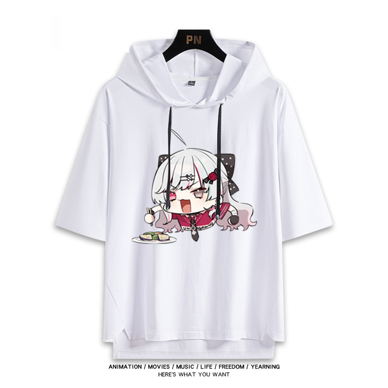 彩虹社 Vtuber 石神望 連帽短袖T恤-GOODTOYSTUDIO