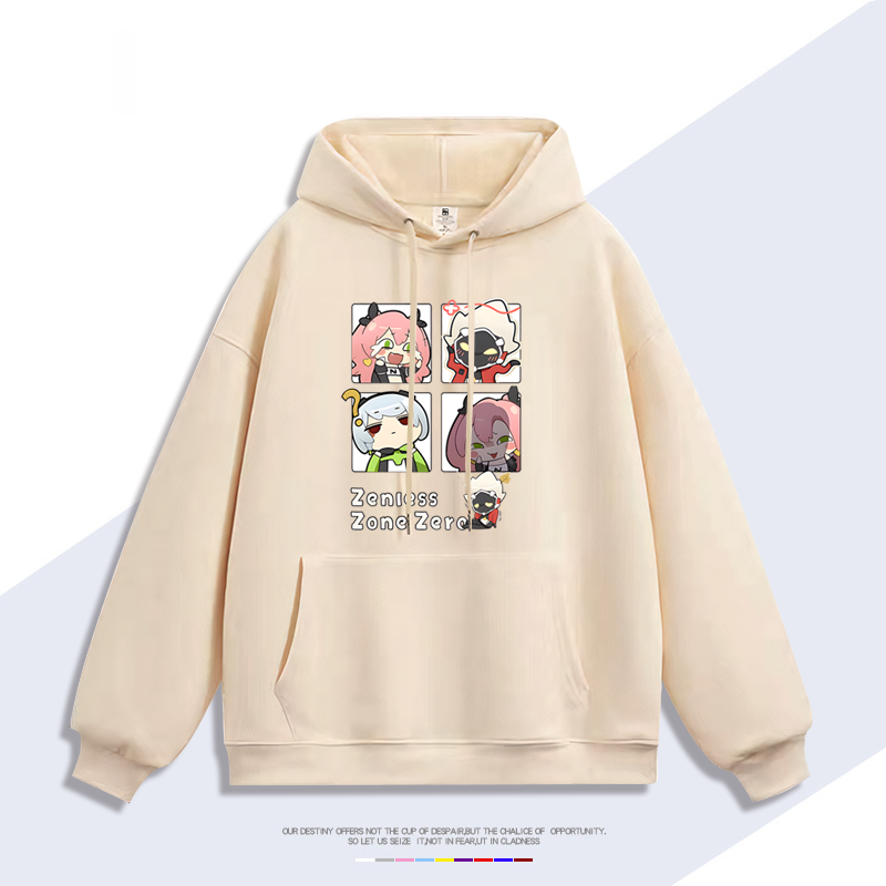 絕區零 聯名2024秋冬新款親子情侶裝薄絨款連帽衛衣