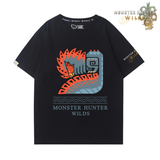 魔物獵人荒野印花短袖T恤