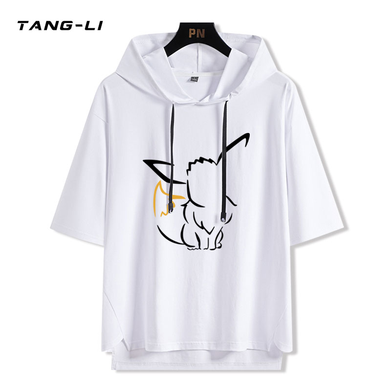 皮卡丘 連帽短袖T恤-GOODTOYSTUDIO