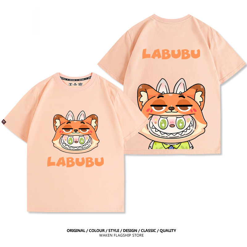 LabubuX瘋狂動物城 印花T恤-GOODTOYSTUDIO