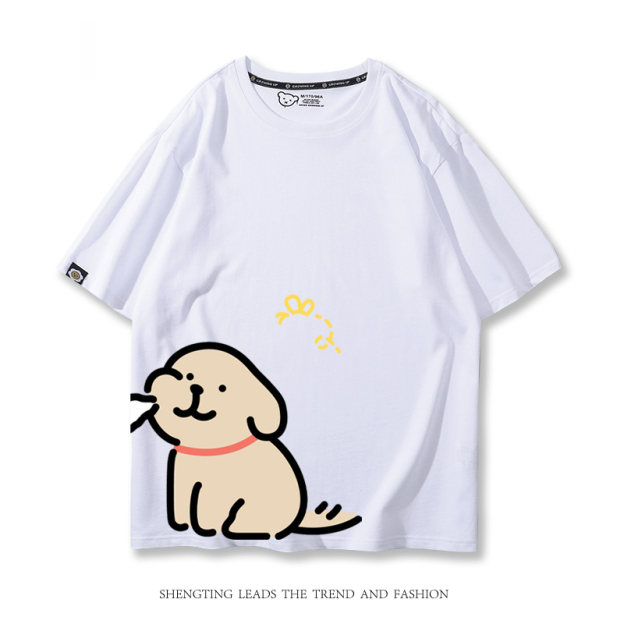 線條小狗 2024親子情侶男女同款 T恤
