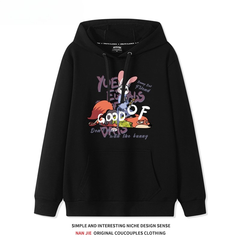 瘋狂動物城 聯名衛衣2025秋冬新款 親子情侶裝連帽衛衣