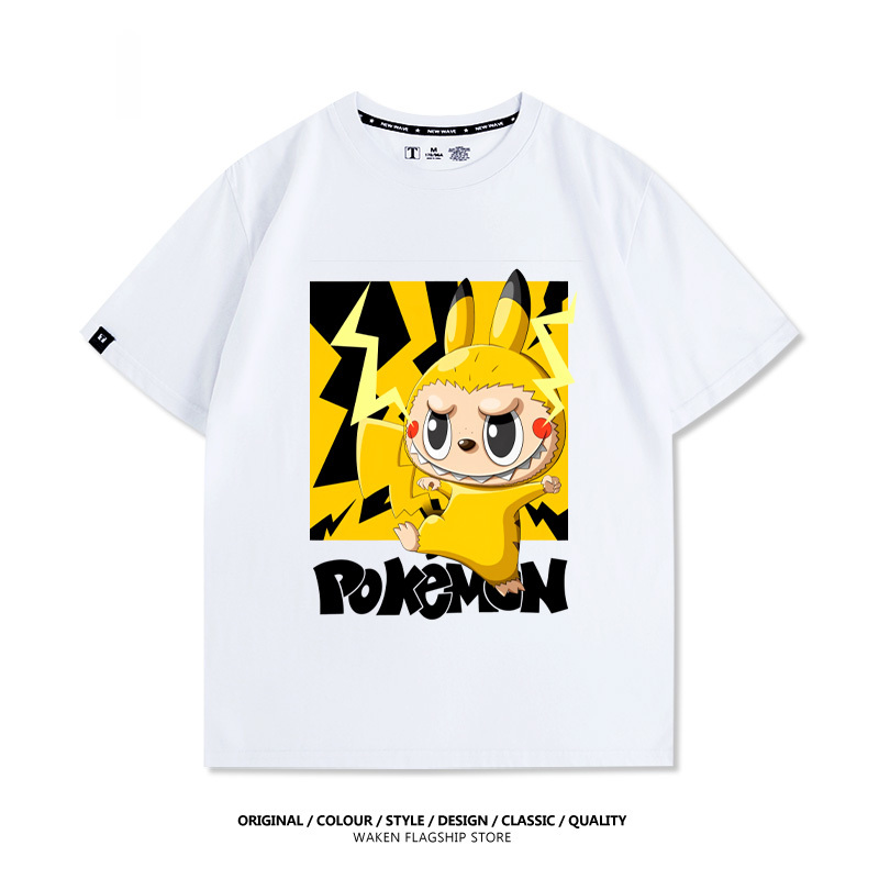 LabubuX皮卡丘 印花T恤-GOODTOYSTUDIO