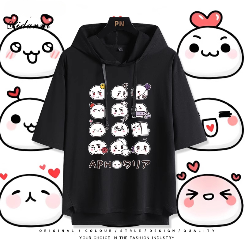 APH黑塔利亞 連帽短袖T恤-GOODTOYSTUDIO