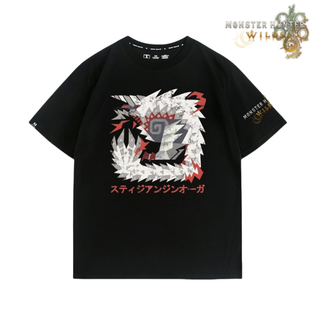 魔物獵人荒野印花短袖T恤