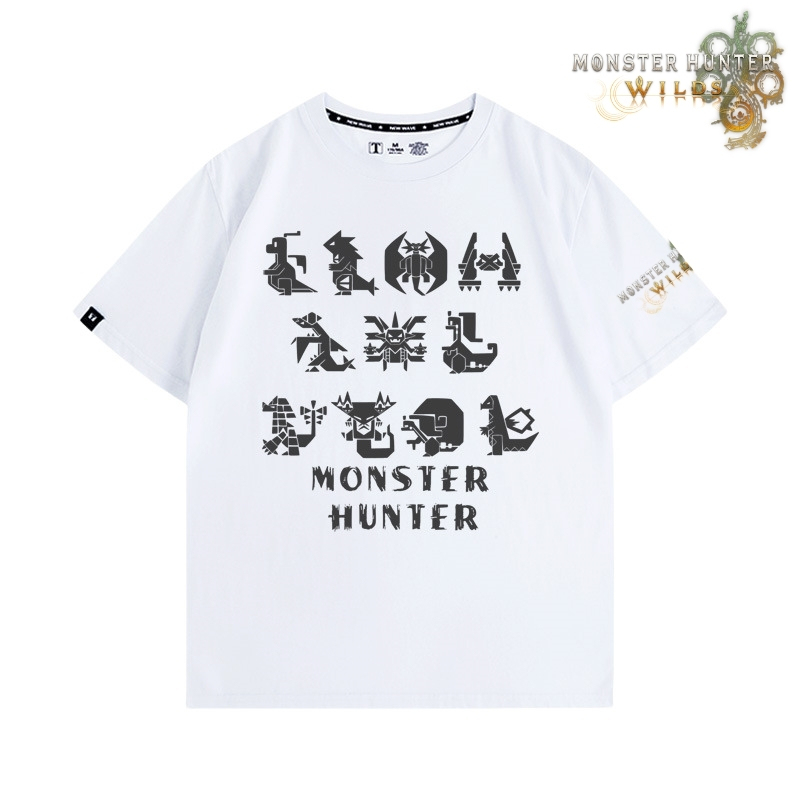 魔物獵人荒野印花短袖T恤