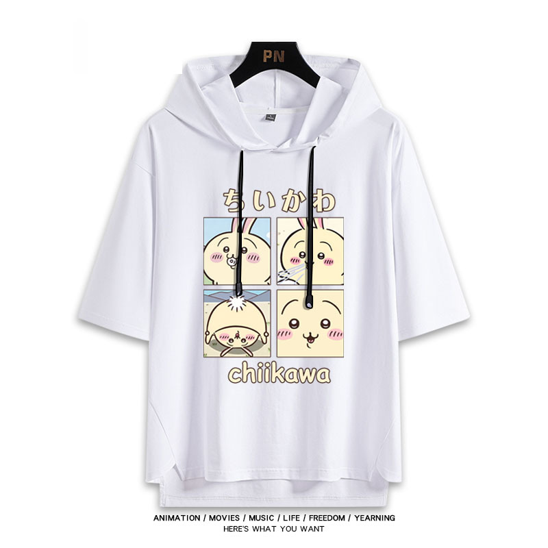 chiikawa吉伊卡哇烏薩奇 連帽短袖T恤-GOODTOYSTUDIO