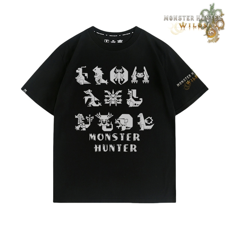 魔物獵人荒野印花短袖T恤