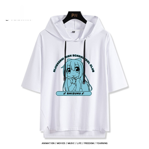 LoveLive 虹咲 虹四格動畫  連帽短袖T恤-GOODTOYSTUDIO